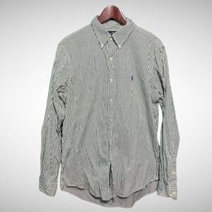Ralph Lauren Shirt Mens XL Long Sleeve Button Up Green Straight Preppy